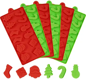 Christmas Elements Shapes for Party Decoration,Christmas Silicone Cake Chocolate Candy Tree Molds