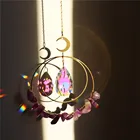 Dropshipping Boho Car Home Decoration Hanging Prism Rainbow Moon Crystal Sun Catcher
