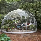 The PVC Canvas Transparent Weatherproof Cover Garden Igloo Greenhouse 360 Dome Tent