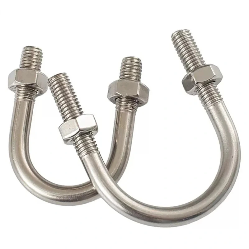 Wholesale High Tensile Stainless Steel U Bolt Zinc Plated DIN3570 U Bolt With 2 Nuts for Industry details