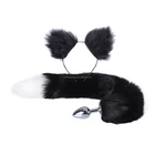 Small Stainless Steel Fox's Tail's And Hairpin Anal Tail Sex Toys Sexual Show SM Special Butt Anal Plug