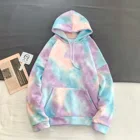 Hoodie Women Tie Dye Women Hoodies New Design Colorblock Long Sleeve Hoodie Sweatshirt Women Tie Dye Hoodie