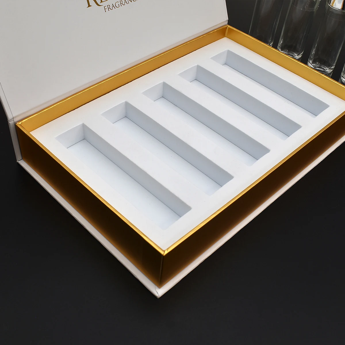 Luxurious Black Perfume Discovery Set Sample Bottle Packaging Box Perfume Bottle Packaging Box manufacture