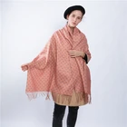Scarf Long Silk Fashion Double-Sided Polka Dot Scarf Long Gold Silk Fashion Ladies Shawl