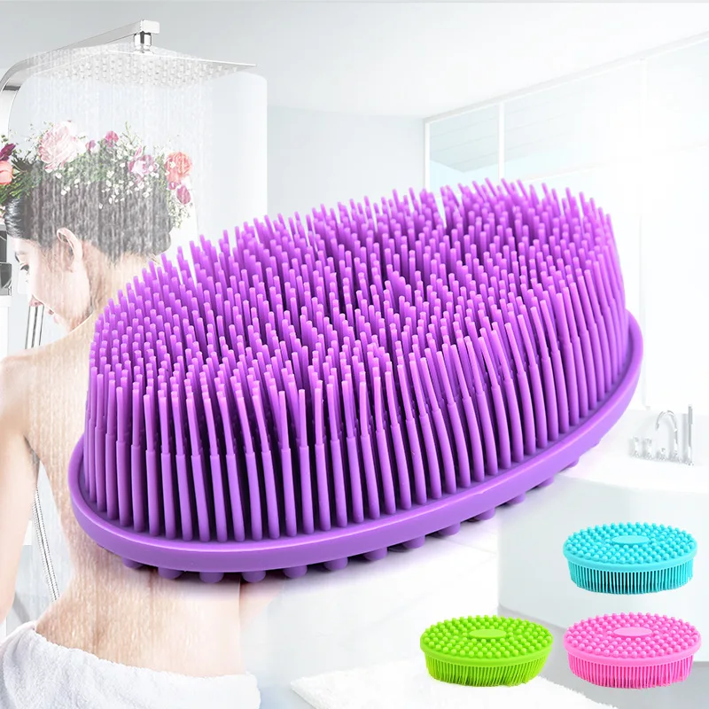 Silicone Body Scrubber Loofah, Soft Exfoliating Body Bath Shower Scrubber, Flexible Skin Massage Brush