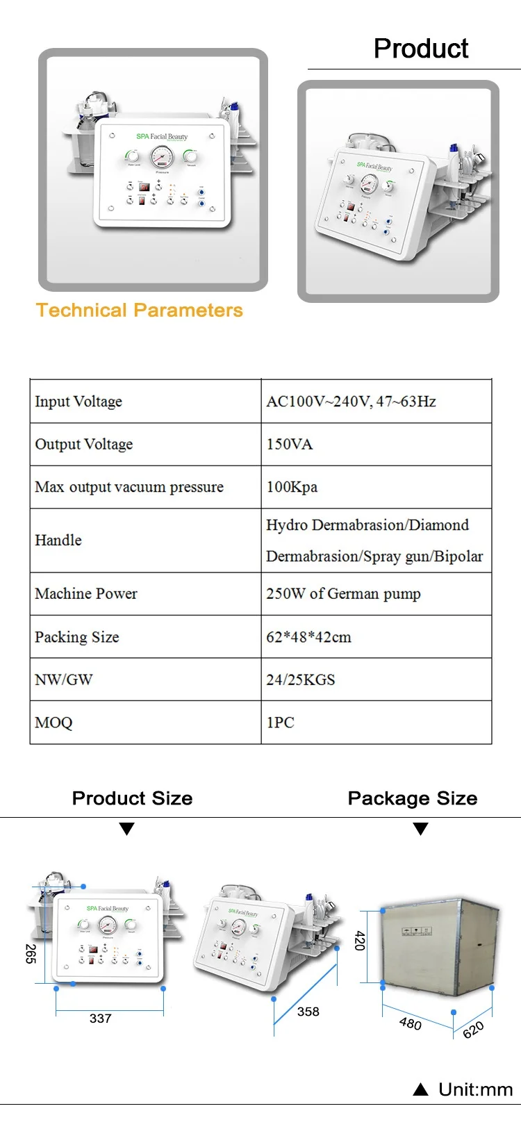 Hydro Facial Machine Professional Hydro Dermabrasion BIO Infusion Diamond Tip System 15 Aqua Hydrodermabrasion Facial Skin Care Deep Cleansing Peeling Pores Treatment Hydro Microdermabrasion Hydra Beauty Machine
