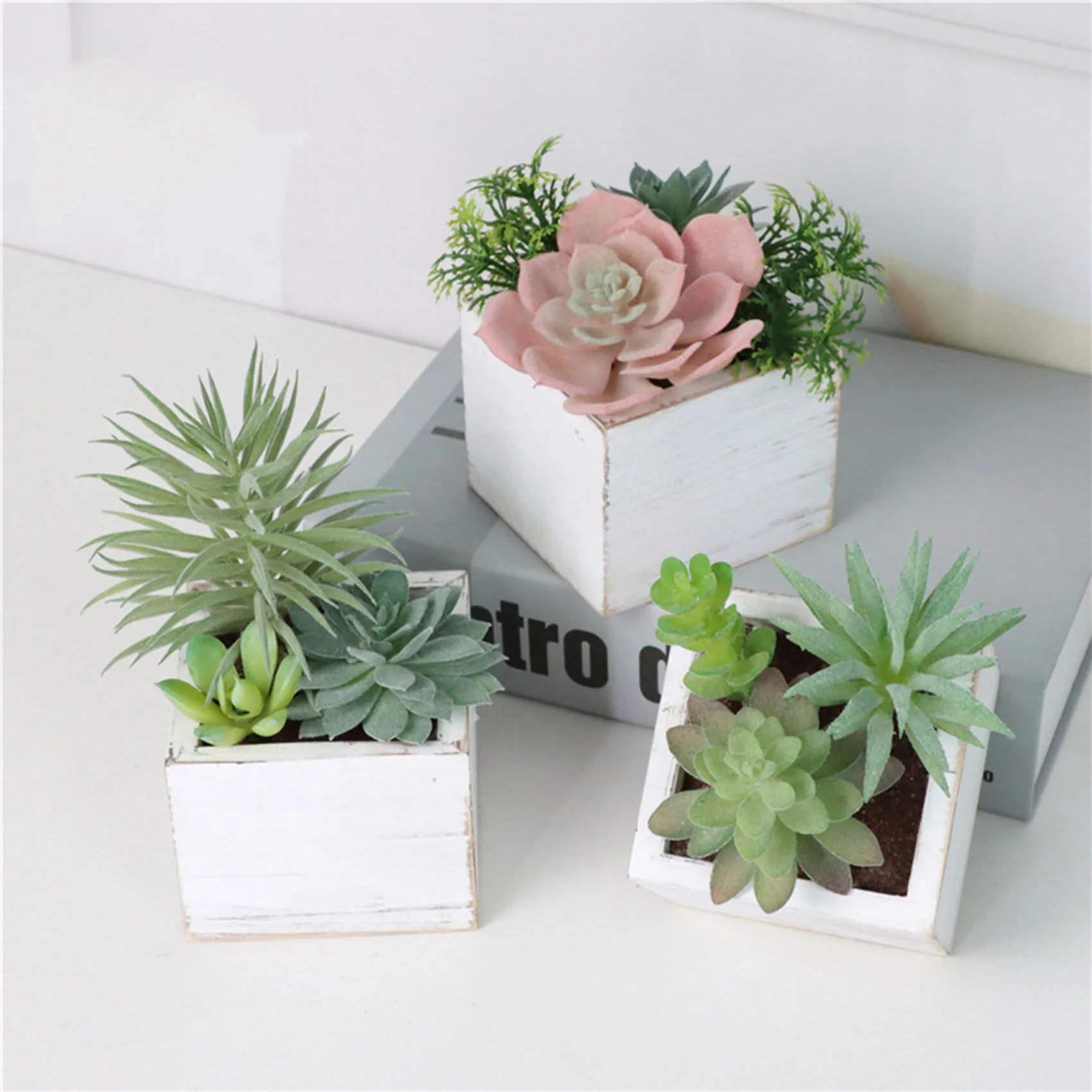 2023 Hot sell Home decor Wholesale Mini Artificial flower pot decoration succulent plants Artificial plants