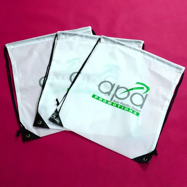 Promotional Products Design Custom Blank Polypropylene Printed Backpack Drawstring Bags