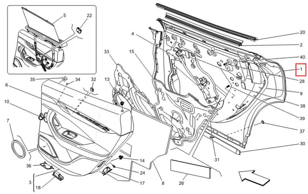 Best Price Used Auto Parts Aluminum Alloy Car Door Panel For Maserati Levante 2017 673005740 factory