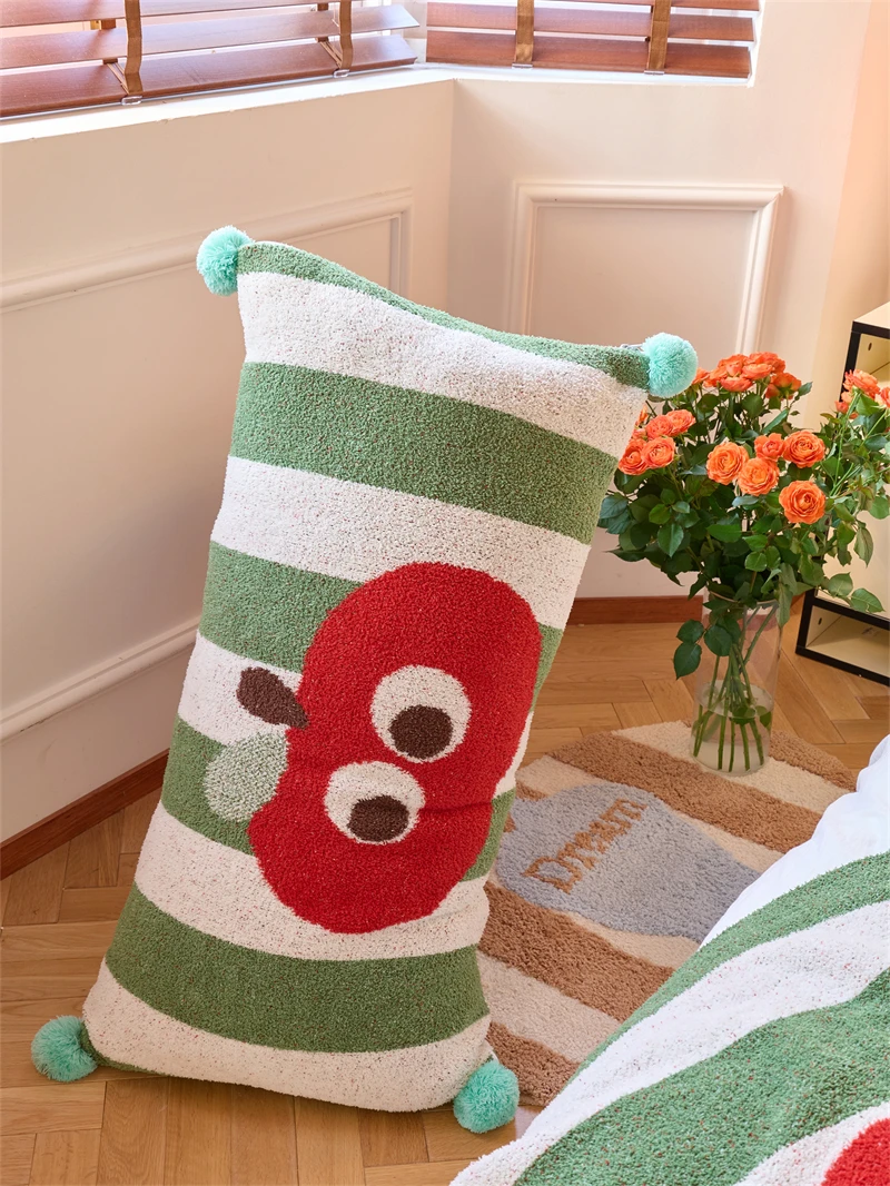 product soft and comfortable big size hugging plush pillow cute cartoon apple knit pillow for home decoration gift and bedroom lf-63