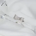 Ring 925 Sterling 2021 New Micro Inlay Bow Ring Exquisite Women Wholesale 925 Sterling Silver Fashion Ring