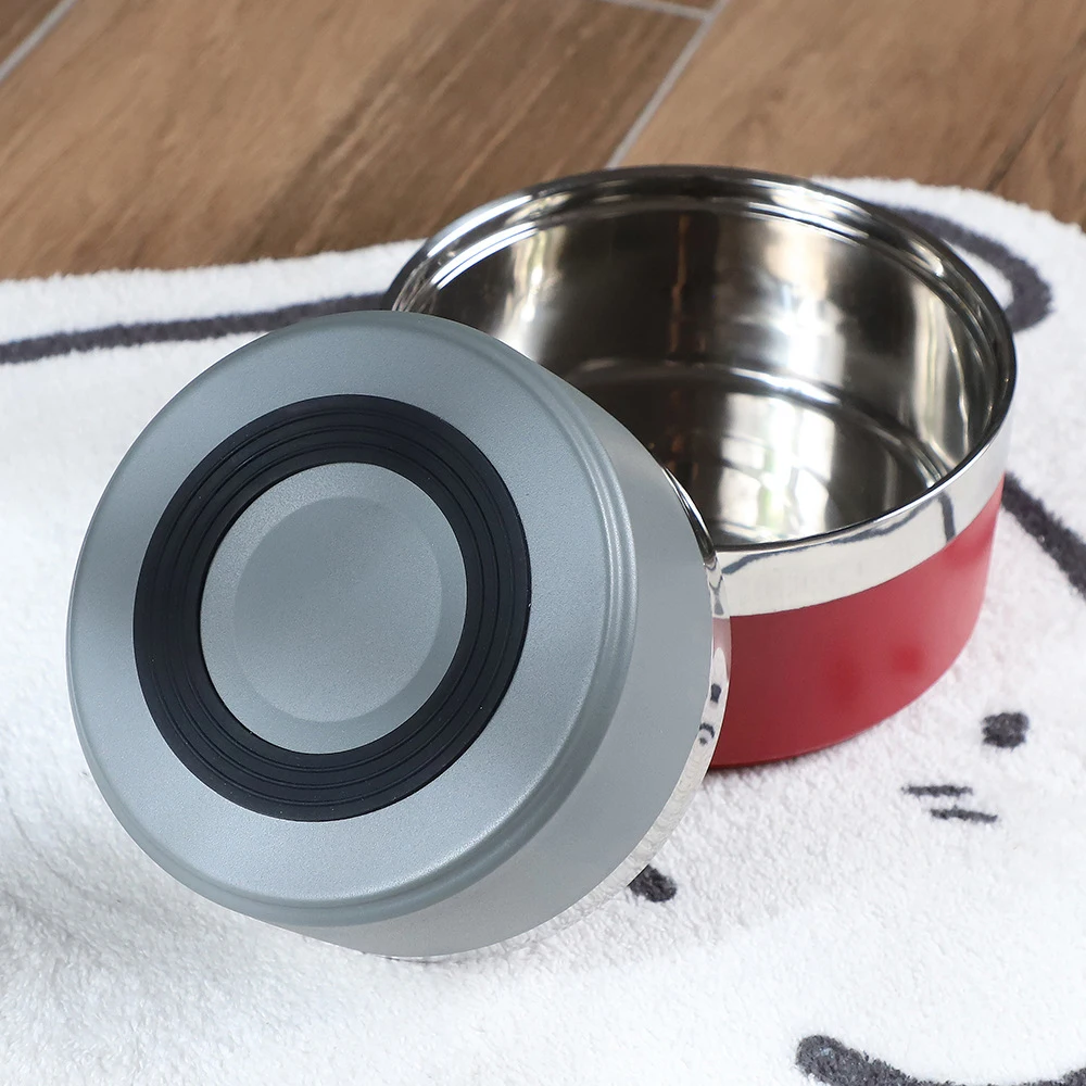 Fashion Dog Feeder Bowls Double Layers Dog Dish Rubber Non slip Dog Bowl