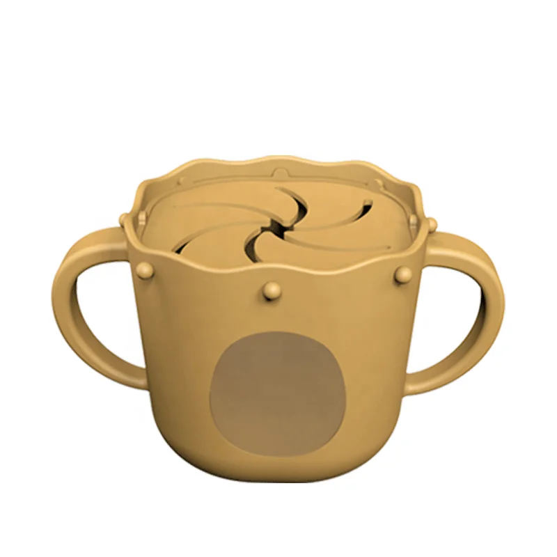 Custom Silicone Baby Cups with Handles  Kids baby snack cup ODM OEM silicone snack cup baby