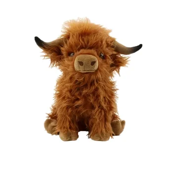 High Quality Kyloe Highland Cow Plush Doll Super Soft Cotton Fabric Warm Filled PP Cotton Unisex Wedding Gift Kids Boys Girls