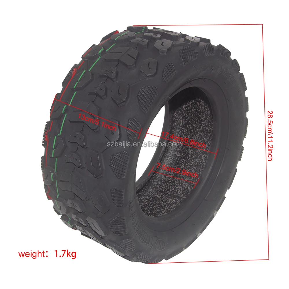 Baijia 125/60.7 Inch Vacuum Tire Kids' Scooter Wheel Replacement for Electric Scooter Outer Tire Spare Part Rubber Material