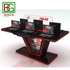 Display Wholesales Franchise Computer Shop Decoration Fancy Design Computer Display Cabinet Showcase