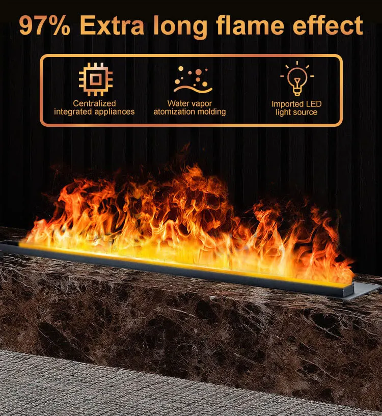 Electric Fireplace, 3D, 110-240V, 100W - detail 4