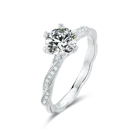 Ring Finger Ring Silver OEM ODM 18K GOLD PLATING S925 SILVER MOISSANITE FINGER WOMEN RING