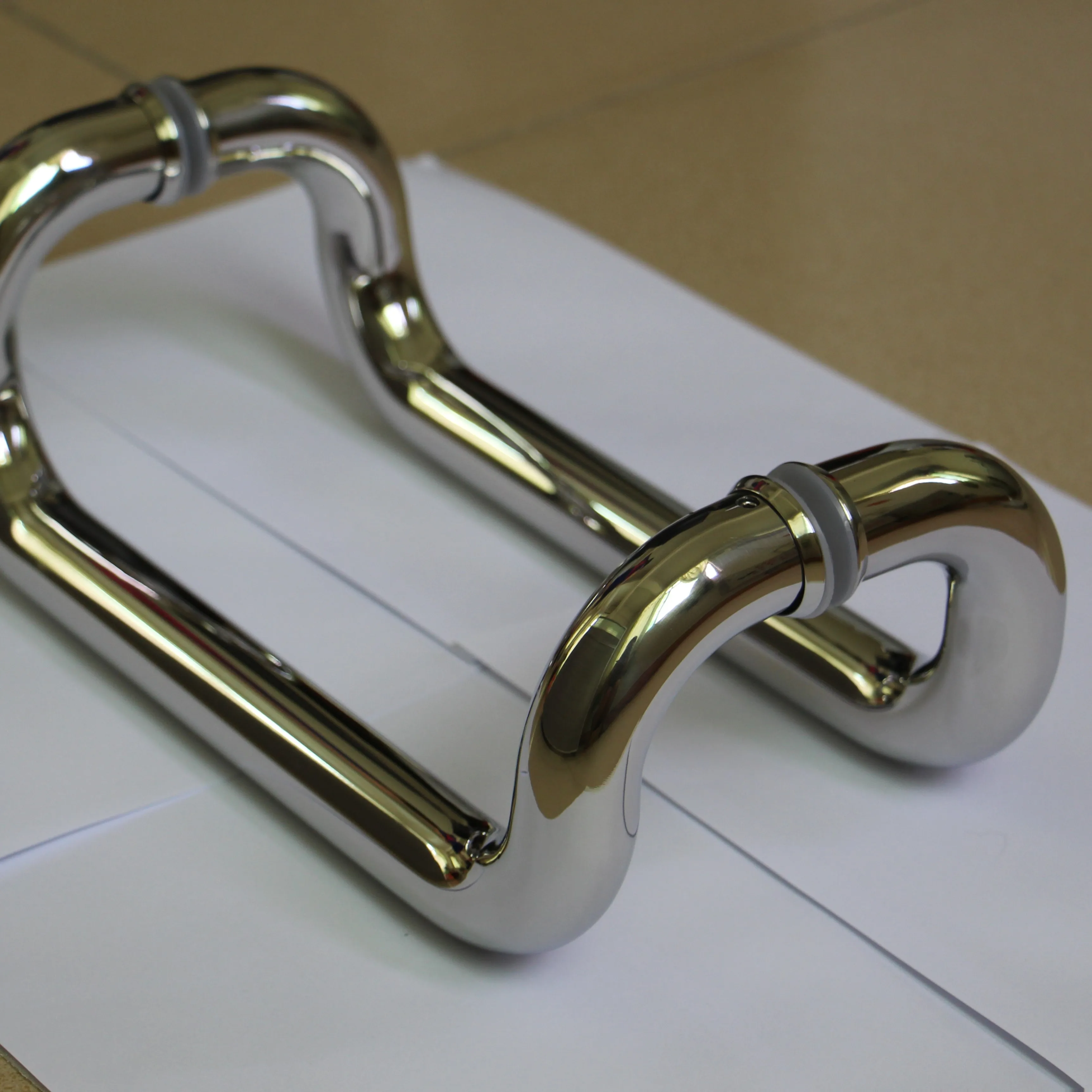 Stainless Steel Push And Pull Hotel Glass Doors Round Door Pull Handles