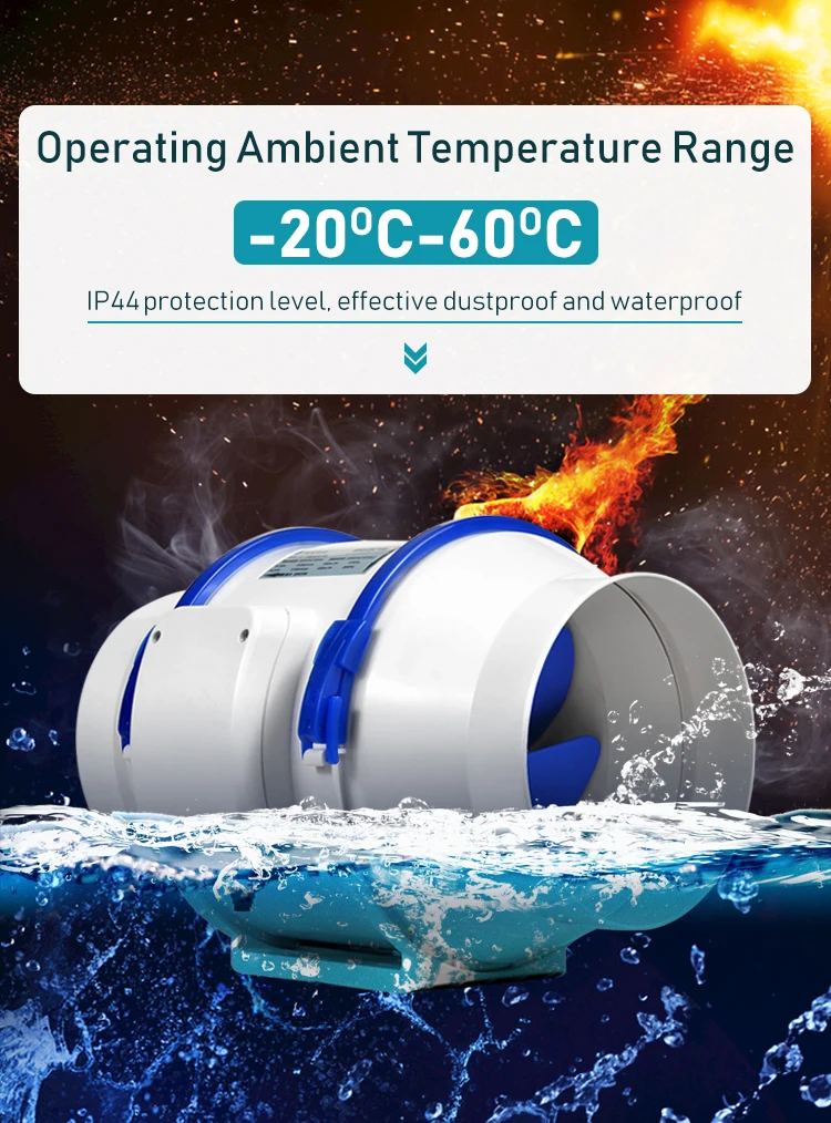 Inline Duct Fan, Wall, 220V, Plastic - detail 12