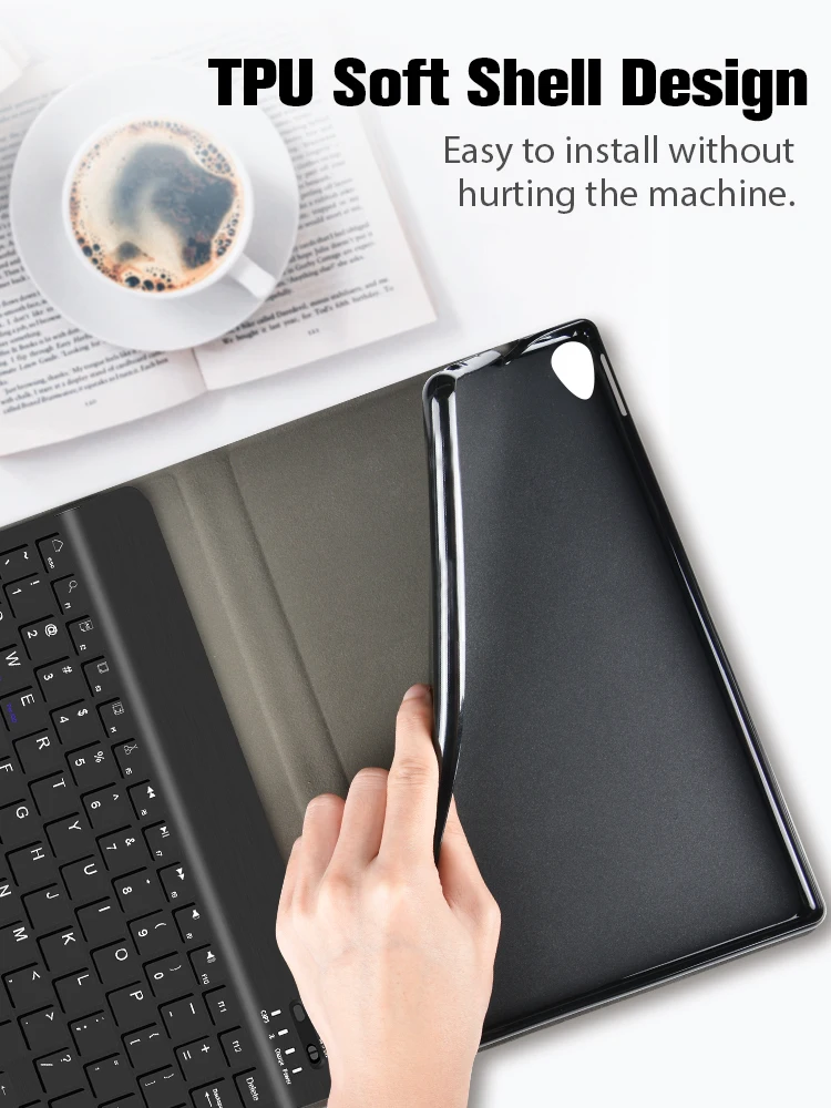 Wireless Keyboard Case For Lenovo M10 Hd 2nd 2020 Tbx306 Cover With