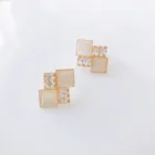 Rhinestone Earrings Bohemian Fashion New Geometric Acrylic Rhinestone Jewelry Drop Stud Earrings For Women