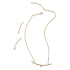 Jewelry Simple Smiling Face Design Pearl Necklace Earrings Jewelry Set