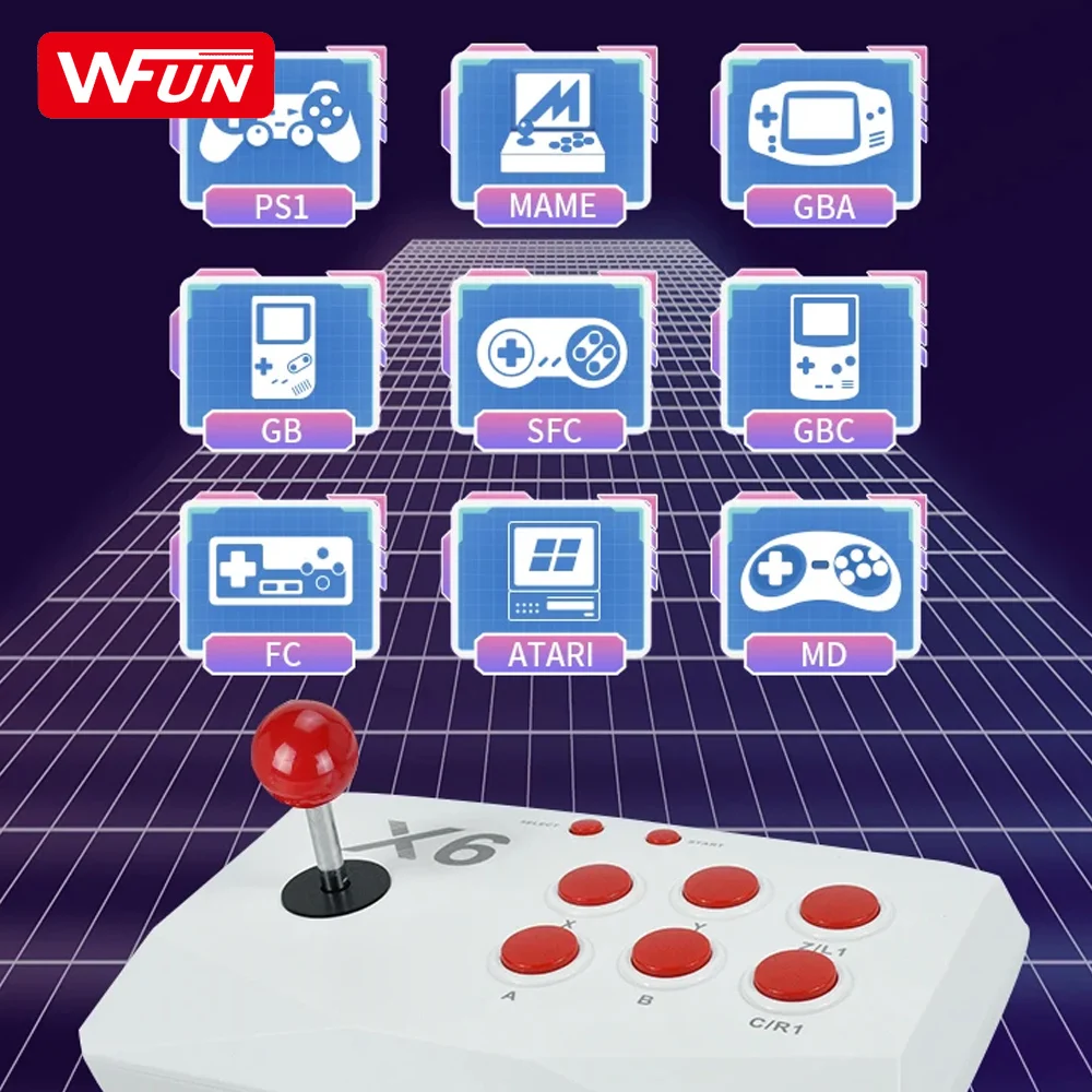 X6 Arcade Game Console 4K HD TV Game Stick with Double Arcade Joystick Built-in 20000 Games Stick 17 Hc5c3b0215b3745d3898dd6f1258e864e7