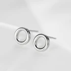Earring Stud 4 Pieces Gold/Silver Stainless Steel Earring Stud Set For Women