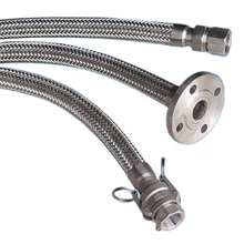 Customized Braided Flexible Stainless Steel Metal Hose Assemblies High Temperature High Pressure Corrugated Metal Pipe
