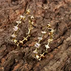 Diamond Hoop Earrings New Style Personality Inlaid Zircon Flash Diamond Hoop Earrings