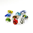 Gemstone USA Drop Shape AB Color Fancy Stone Crystal Beads Loose Gemstone With Claw For Jewelry Making