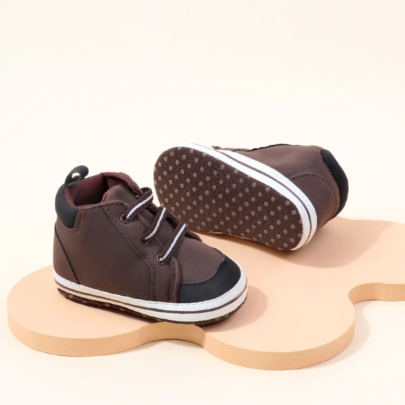 2024 New Arrival Breathable Soft PU Leather Baby Boy Shoes Light Weight Flat Anti-Slip for Spring and Autumn factory