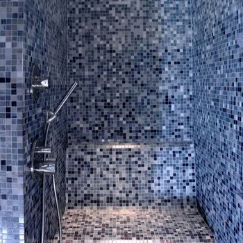Factory Price Blue Swimming Pool Tile Glass Mosaics Bathroom Mosaic Tile