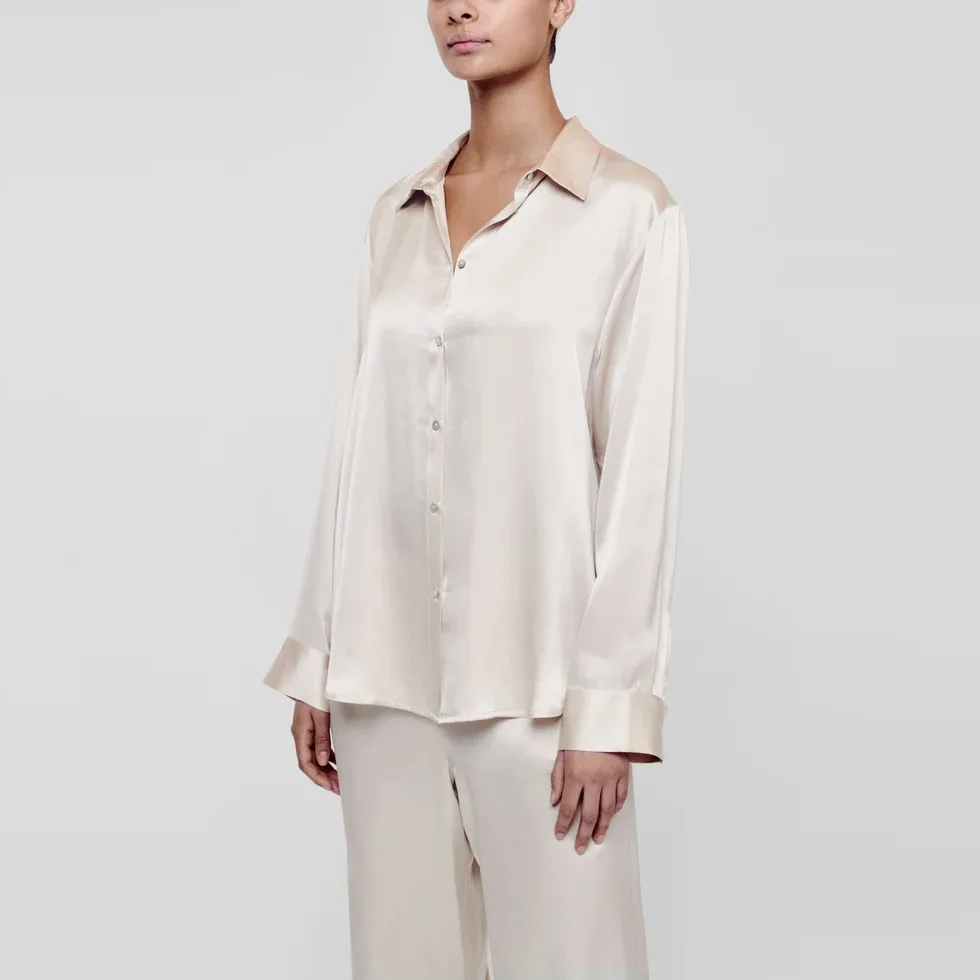 2023 Presale Top Grade Hot sell women long pajama sets for women silk custom silk pajamas set