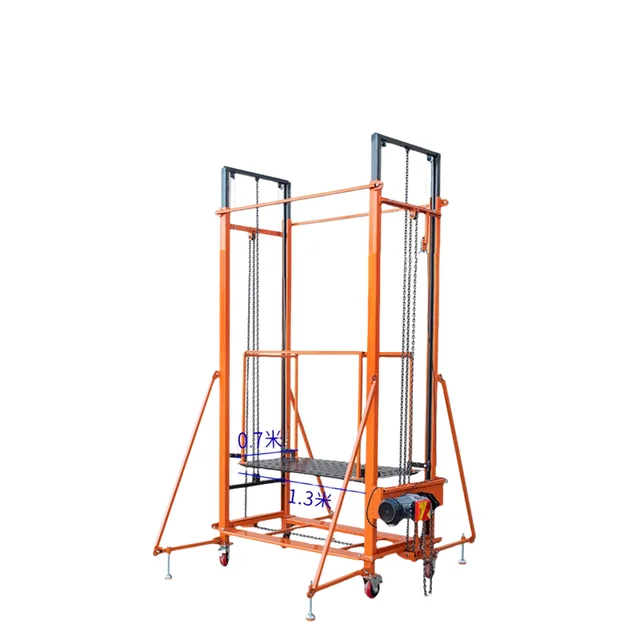 4m 6m 8m full automatic safe and stable folding electric scaffolding platform for outdoor construction
