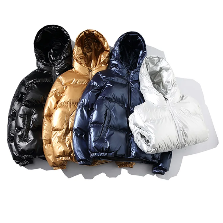 men shiny bubble coat