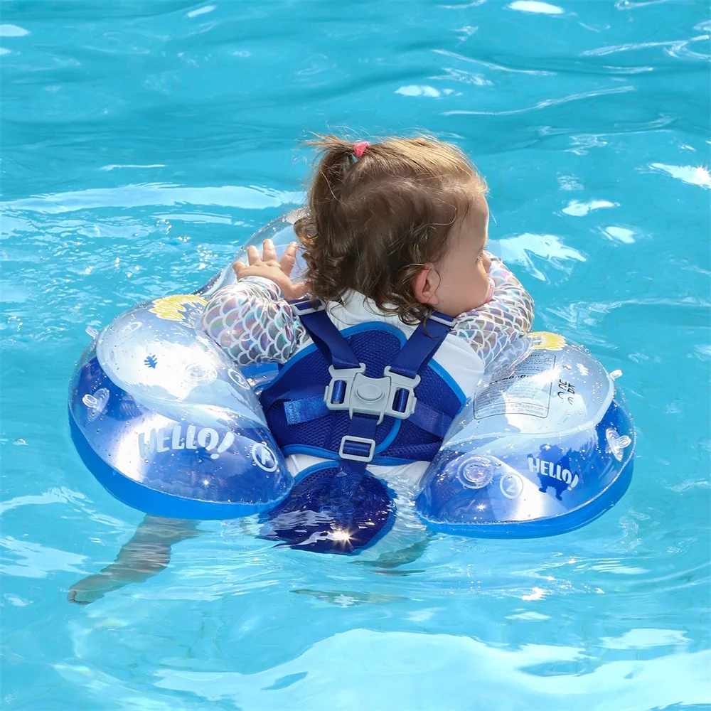 Swimbobo Baby Inflatable Floating Kids Swimming Floats Waist Trainer Child Swim Pool Water Toy Ring PVC Baby Float With Canopy