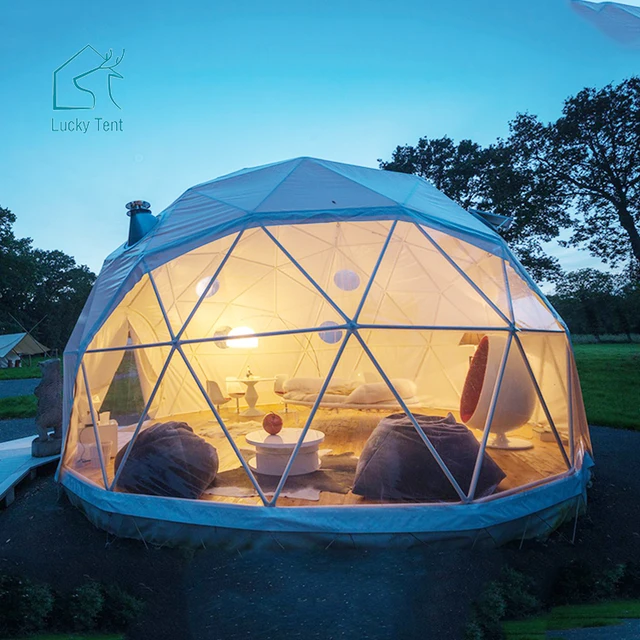 Luxury Waterproof Outdoor Pvc Dome Hotel House Geodesic Domes Home Glamping Tent Igloo For Sale