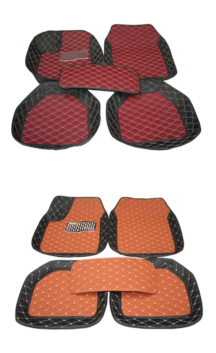 3D Universal Factory direct sale car mat hand sew leather car floor mat