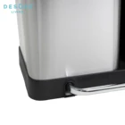 Bin With Waste Bin 60L Stainless Steel Rectangle Pedal Bin Waste Bin With Pedal Dust Bin