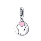 Charms Lovely Cat Pendant S925 Sterling Silver DIY Fashion Bracelet Accessories Silver Charms