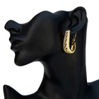 Hoop Best Selling Top Quality 24k Gold Plated Luxury Crystal Rhinestone Hoop Earrings Statement