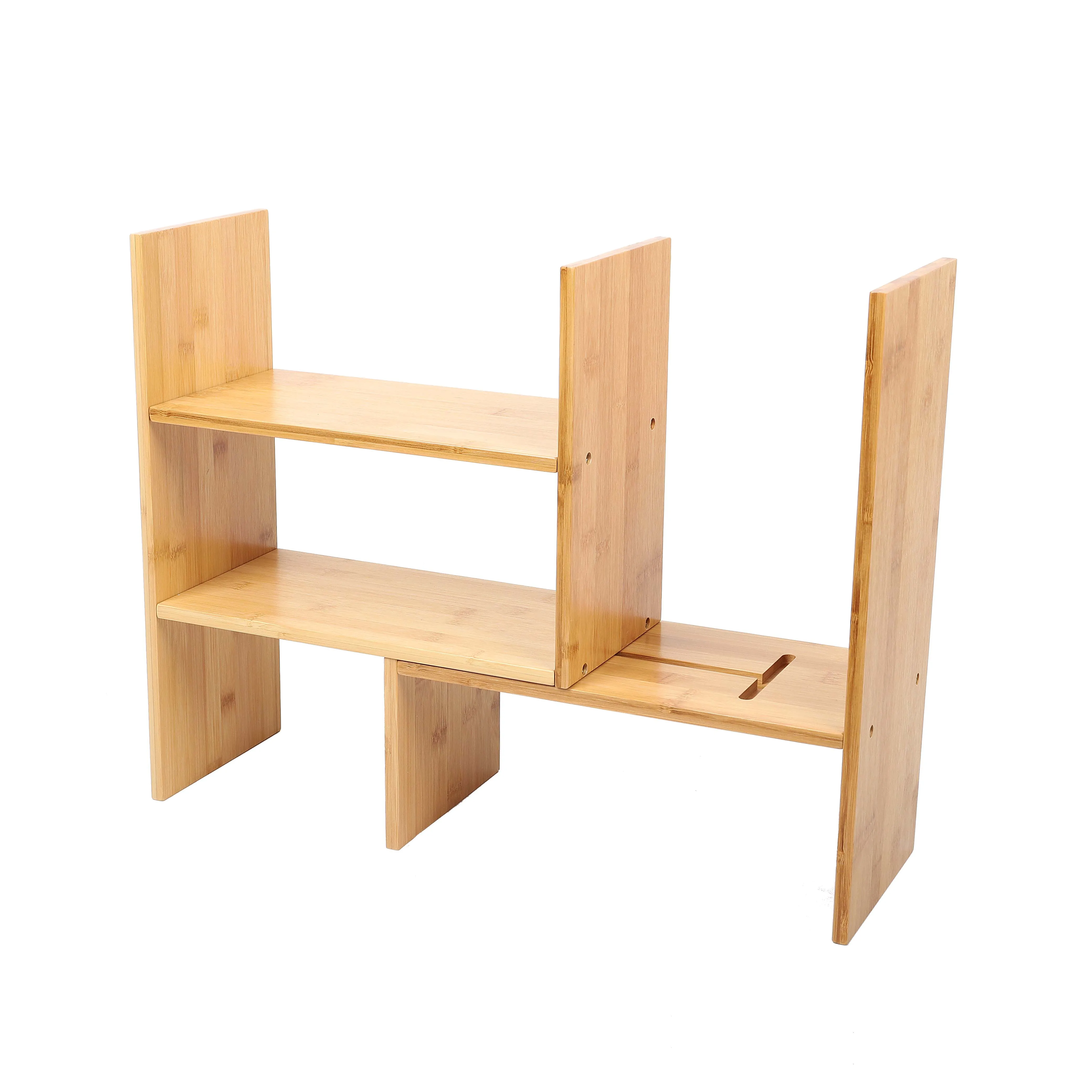 bamboo desktop shelf