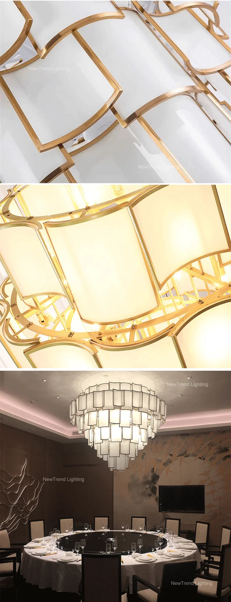 CPL-325 Luxury Design Bespoke Indoor Decoration Lighting Hotel Villa Staircase Led Chandelier Lamp factory