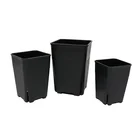 Pots Pot Hot Selling Cheap Custom Indoor Gardening Grow Pots Drainage Holes Mini Black Plastic Square Pot