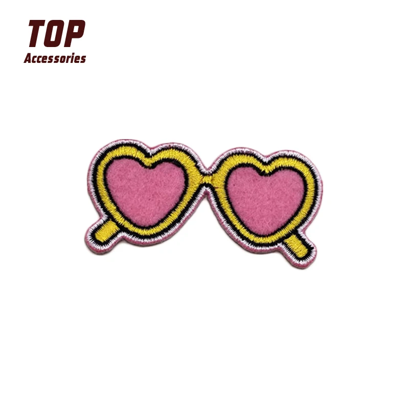 Cartoon Lips Embroidery Self Adhesive Patches for Notebook and Wallet