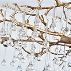 Lamp Raindrops Chandeliers Lamp Foyer Modern Led Decorative Crystal Gold Rain Drop Chandelier