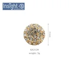Shirt Buttons 21mm Zinc Alloy Hot Shirt Buttons Custom Round Buttons Full Rhinestones Buttons For Men