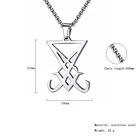 Men Necklaces Stainless Steel Men High Polishing Jewelry Satanic Satan Lucifer Badges Pendant Necklaces